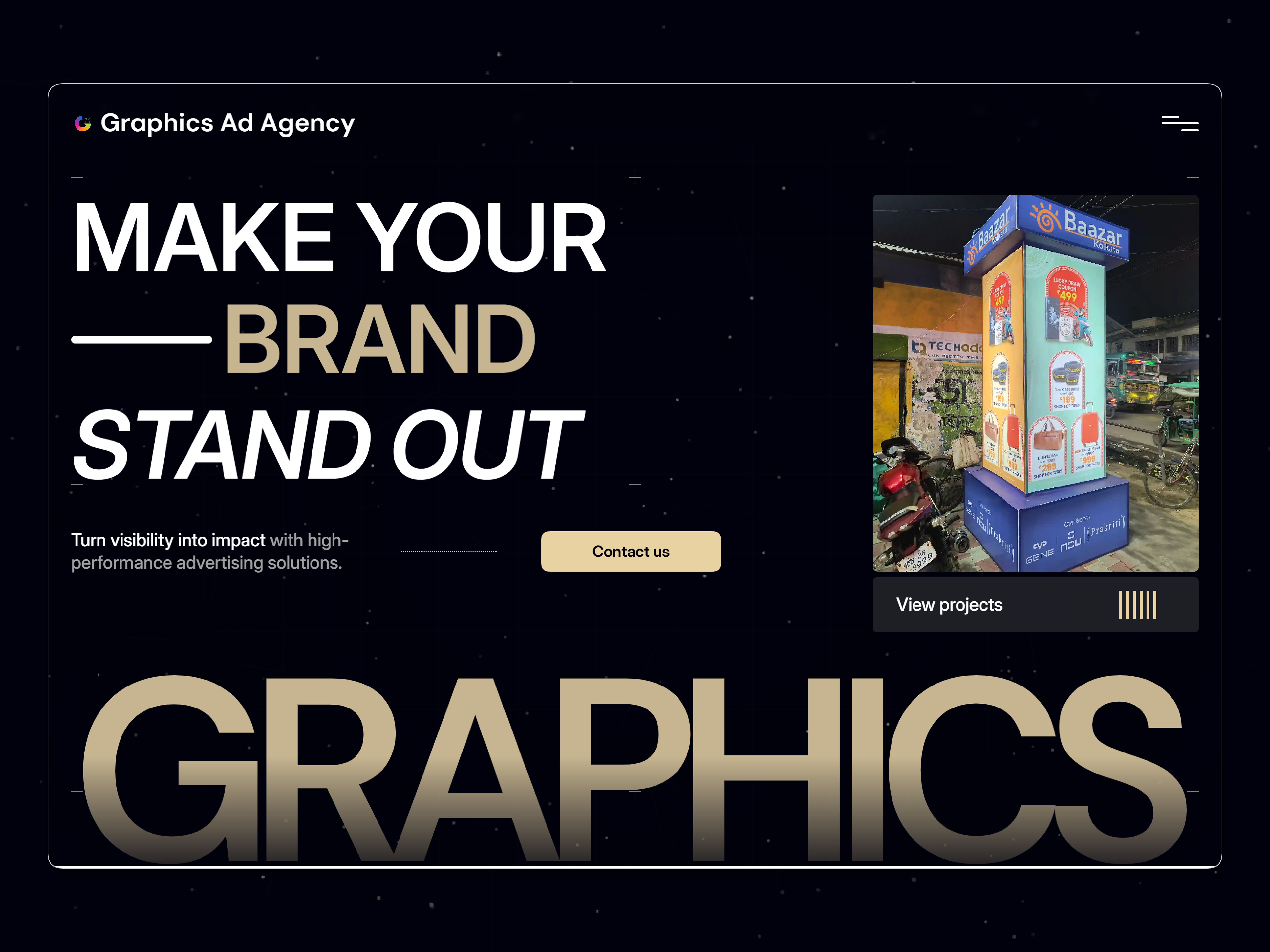 Client Project: Graphics Ad Agency Website Design & Development animation branding business clientwork landingpage responsivedesign ui webdesign webdevelopment website
