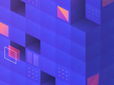 Big Data Framework app concept data design flat geometric icon illustration logo server square tech texture ui vector