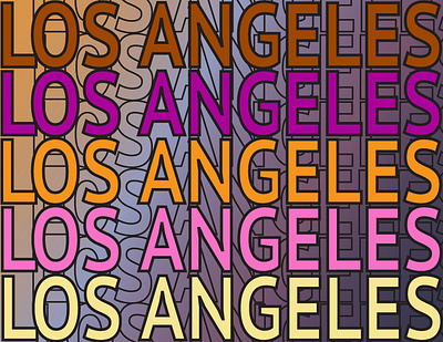 Los Angeles - Typography branding design digital art graphic design logo typography ui