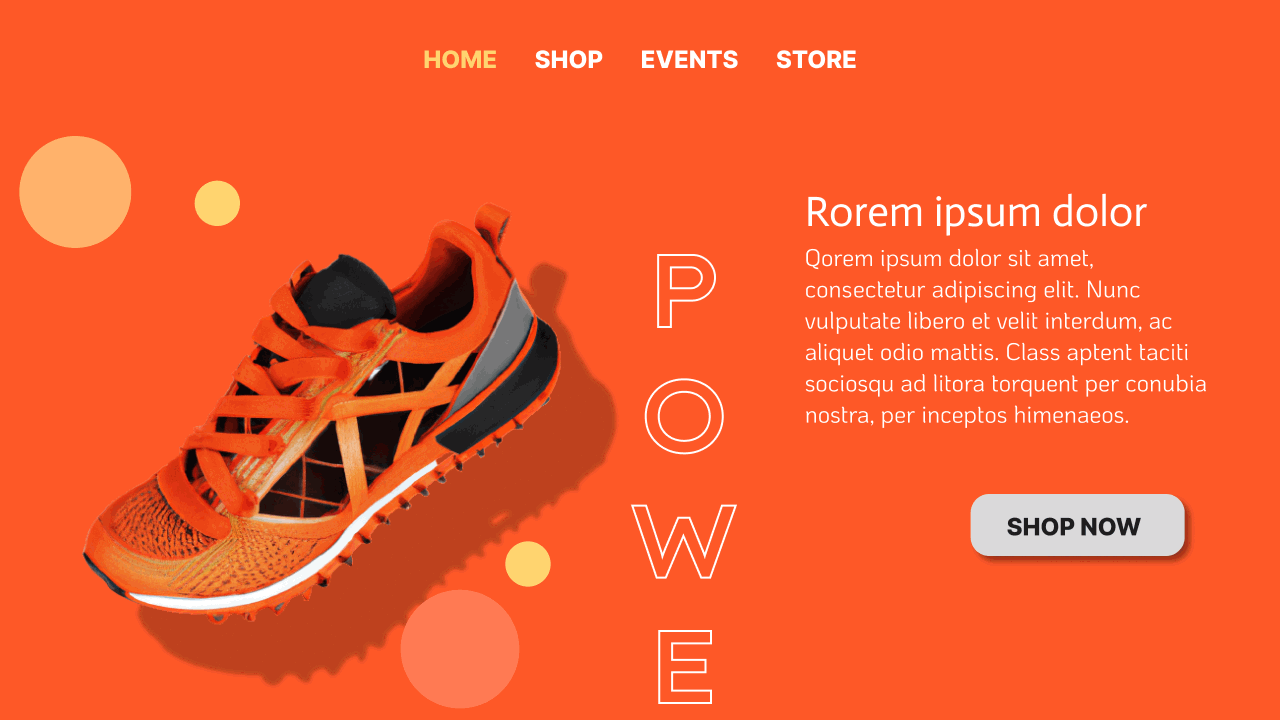 Sports Shoe Parallex design branding parallax design prototype ui webdesign