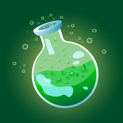 Magic potion bubble green