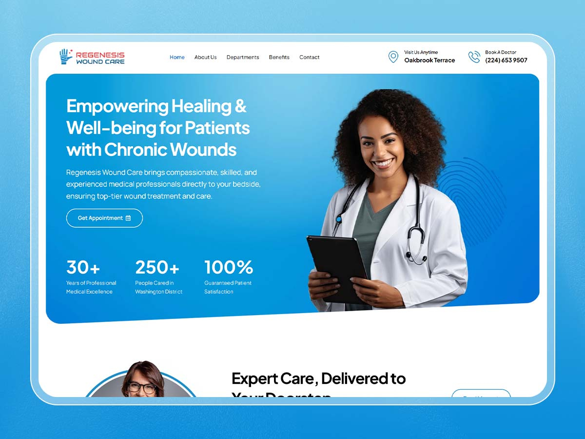 Healthcare Website Design (UI/UX Case Study) cro healthcare website doctor website design healthcare landing page design healthcare ui ux design healthcare web design healthcare website design home healthcare website design medical clinic website design medical services website medical ui design medical website design nursing home referral website patient care website design ui ux design wound care website design