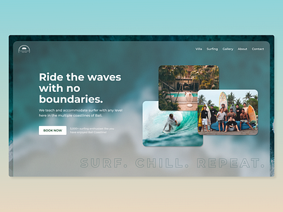 Surf Website Hero Section app branding hero landingpage surf ui website