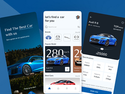 Mobile app: Buying and selling car branding design figma graphic design illustration logo typography ui ux vector