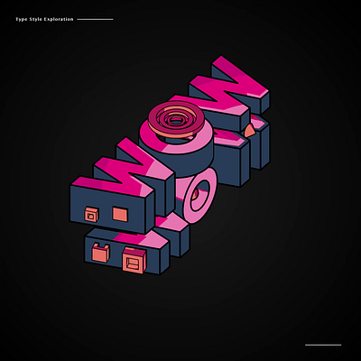 WOW! Typo Exploration 3d 3dmotion design motion graphics typography