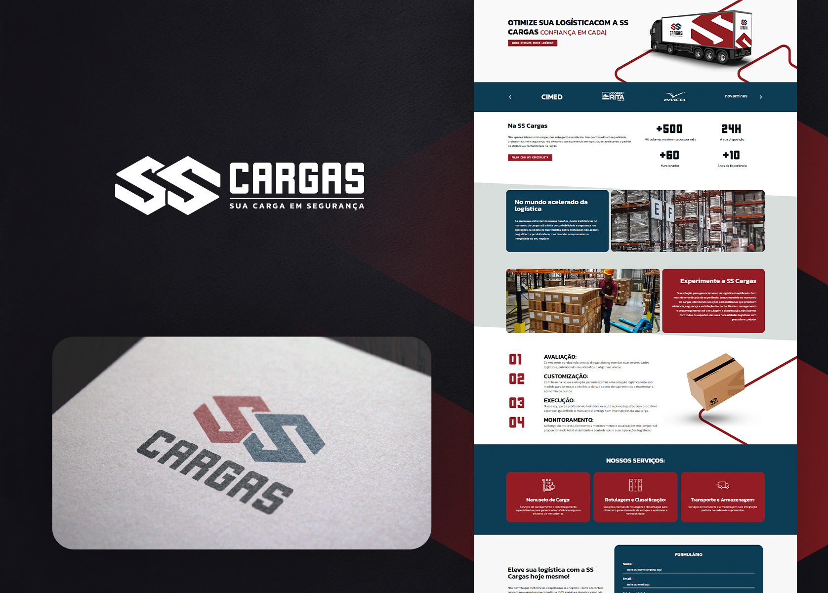 SS Cargas: Corporate Branding & B2B Web Design b2b branding graphic design landingpage logo shipping ui webdesign website