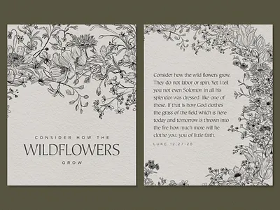 Wildflowers church floral flower grow hand drawn illustration luke scripture sermon sermon graphic sketch socia media social wild flower