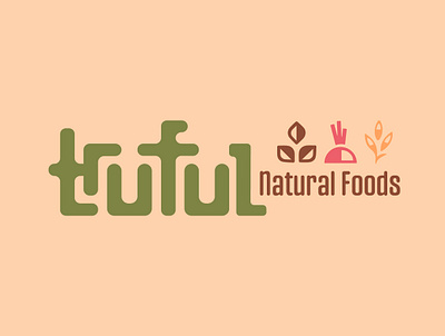 Truful Natural Foods branding design graphic design icon illustration logo minimal typography vector