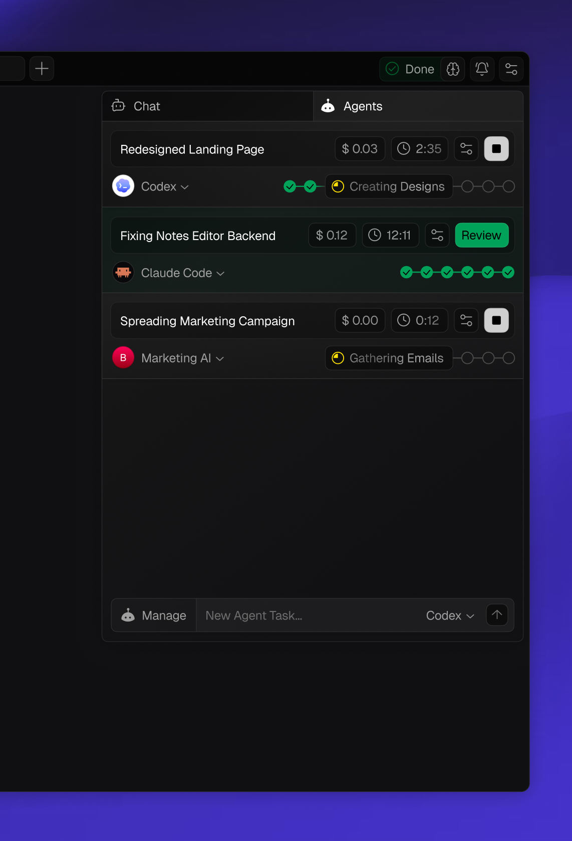 Agent Chat UI agents ai ai chat app chat pm pm tool project management ui web website deisgn