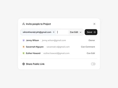 Sharing app clear design design desktop app flowmapp inprogress invite inviting minimalism owner people product design public link sharing simple ui ux
