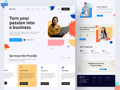 Omifix - Agency Landing Page agency profile creative web ui digital agency digital service homepage interface landing page web development website website design website ui