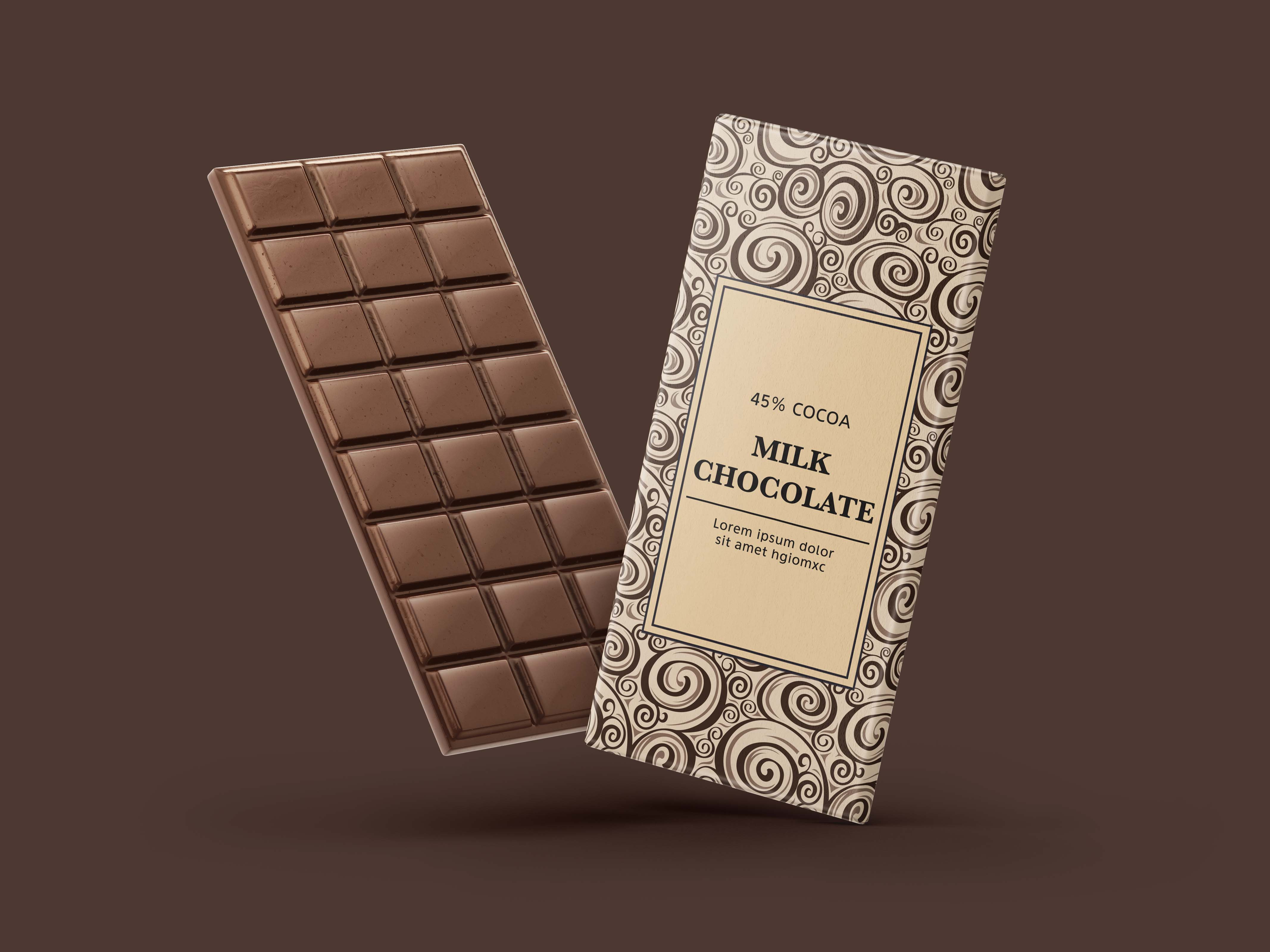Example of Chocolate Bar Label Packaging Design