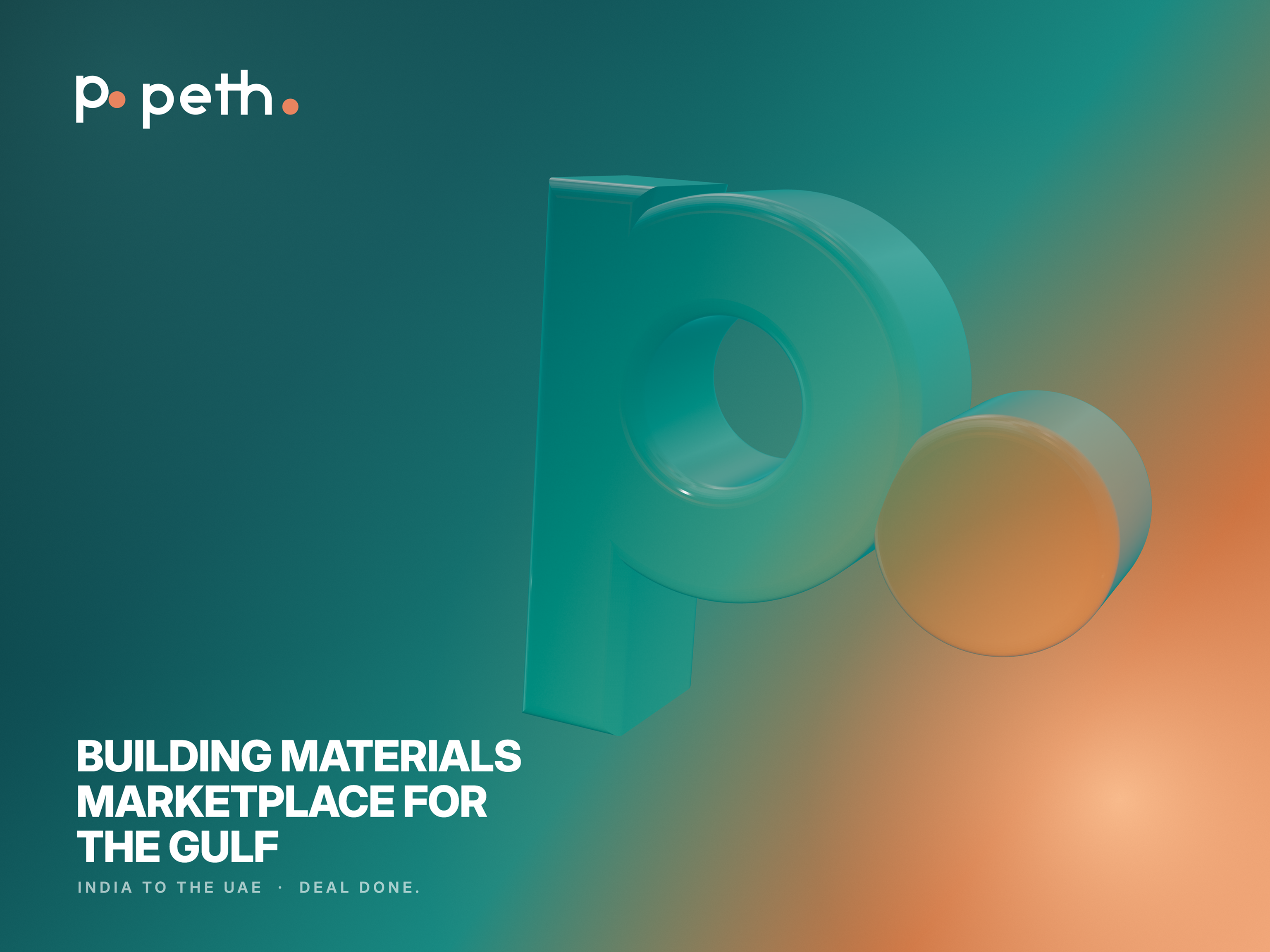 peth. - Identity for a B2B building materials marketplace 3d animation b2b branding glass identity logo logodesign marketplace typography wordmark
