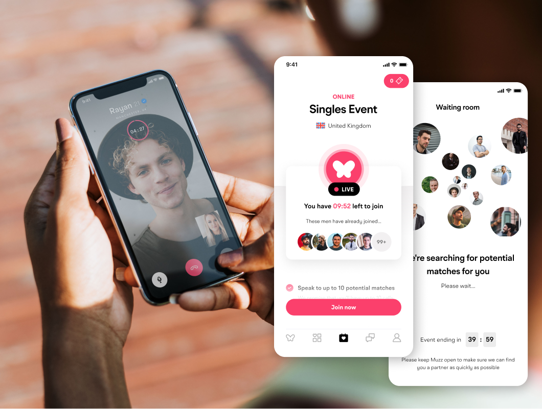 Speed Dating App Design product design ui ux
