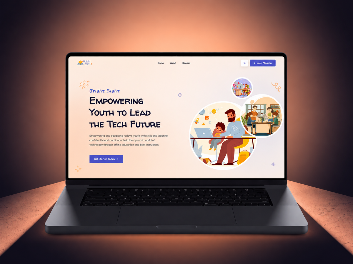 Bright Sight – E-Learning Education Platform e learning education education website modern website product design uiux web design