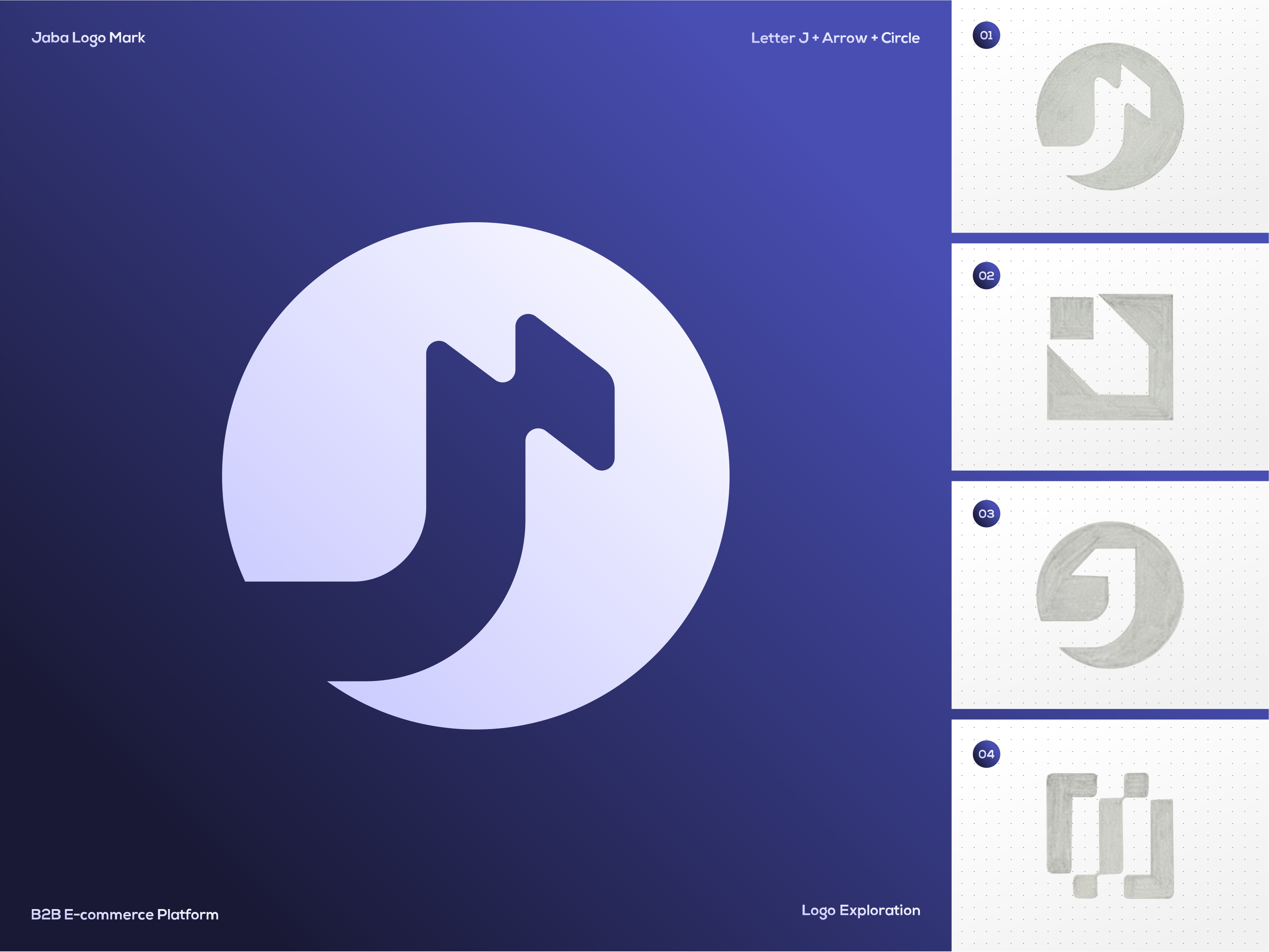 Jaba – Logo Exploration b2b marketplace brand identity branding design dribbble e commerce logo geometric logo icon design illustration logo logo design logo exploration logo mark minimal logo minimalist logo modern logo sketches startup branding ui visual identity
