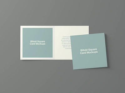 Bifold Square Card Mockups #1 app branding design graphic design illustration logo typography ui ux vector