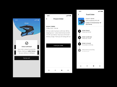 Track Order helmet app helmet app design helmet app ui ux smart helmet track order page design track page ui ui design ux ux design