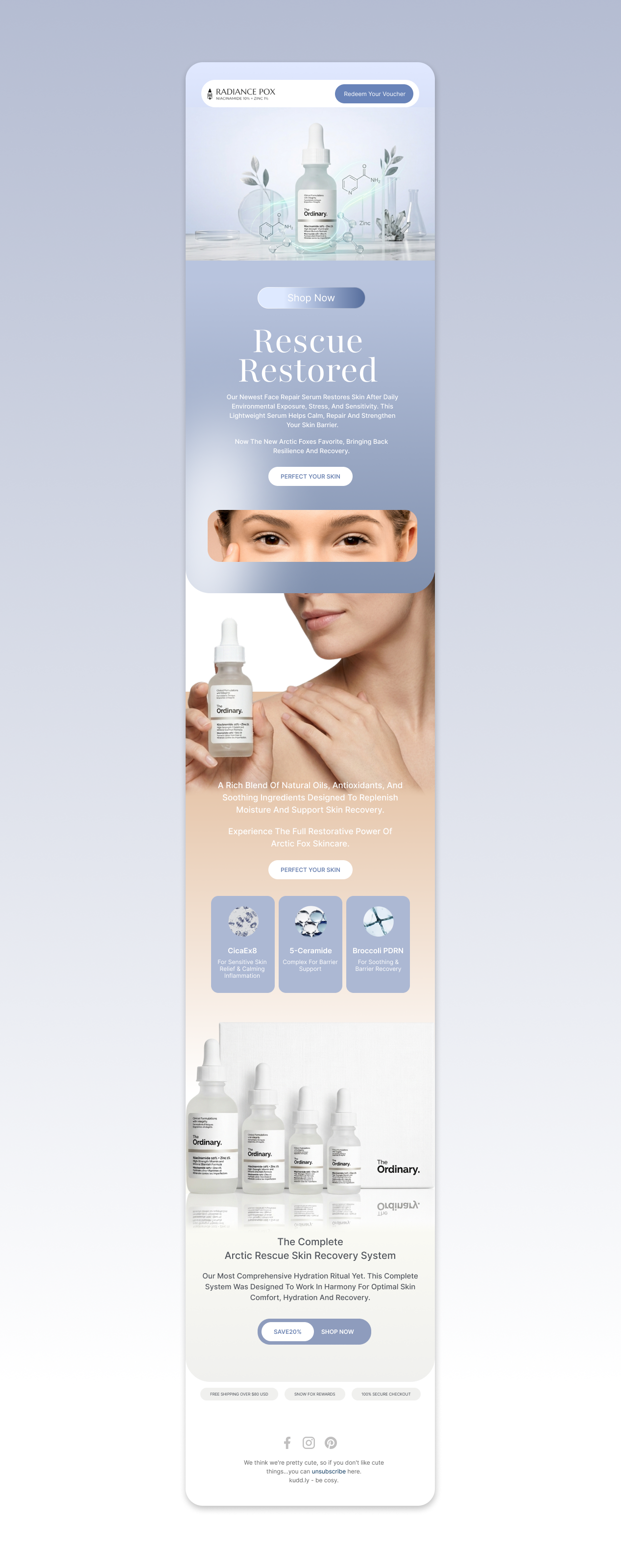Beauty Email Template beautyemail dtc email email design email template hubspot email klaviyo email mailchimp email newsletter design responsive email skincare template