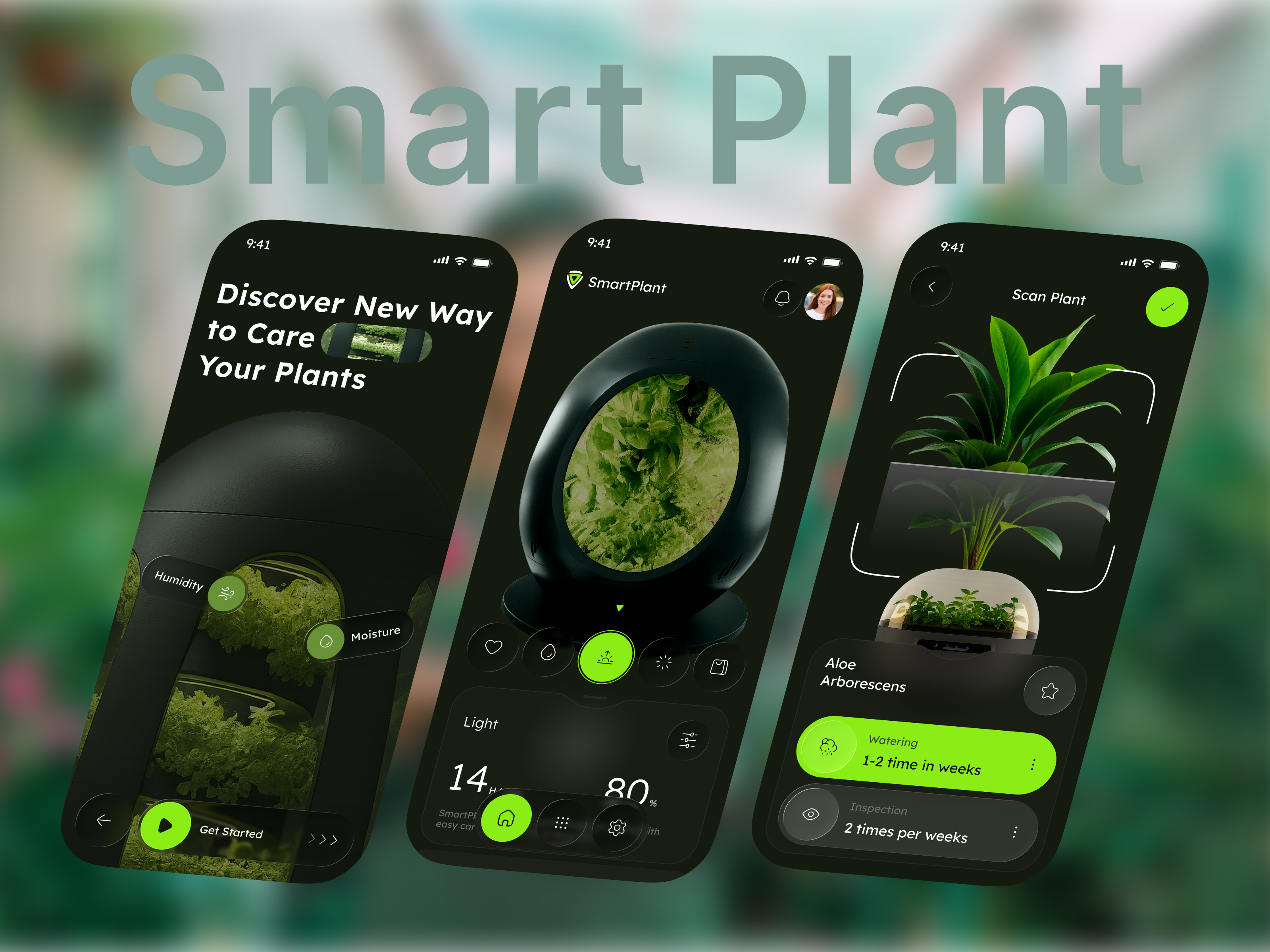 Smart Plant Care App — AI Plant Monitor & Gardening UI ai app gardening gardening app greentech iot iot app mobile app design mobile ui plant app plant care plant care app plant monitoring plant ui product design smart home smart plant technology ui ux