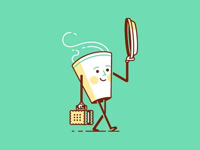 More Espresso... character coffee design geometric illustration retro spot illustration vector vintage