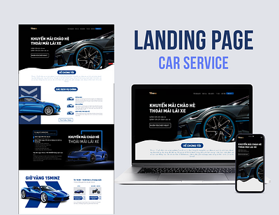 LANDING PAGE CAR SERVICE artderection branding design graphic design typography ui ux vector web design
