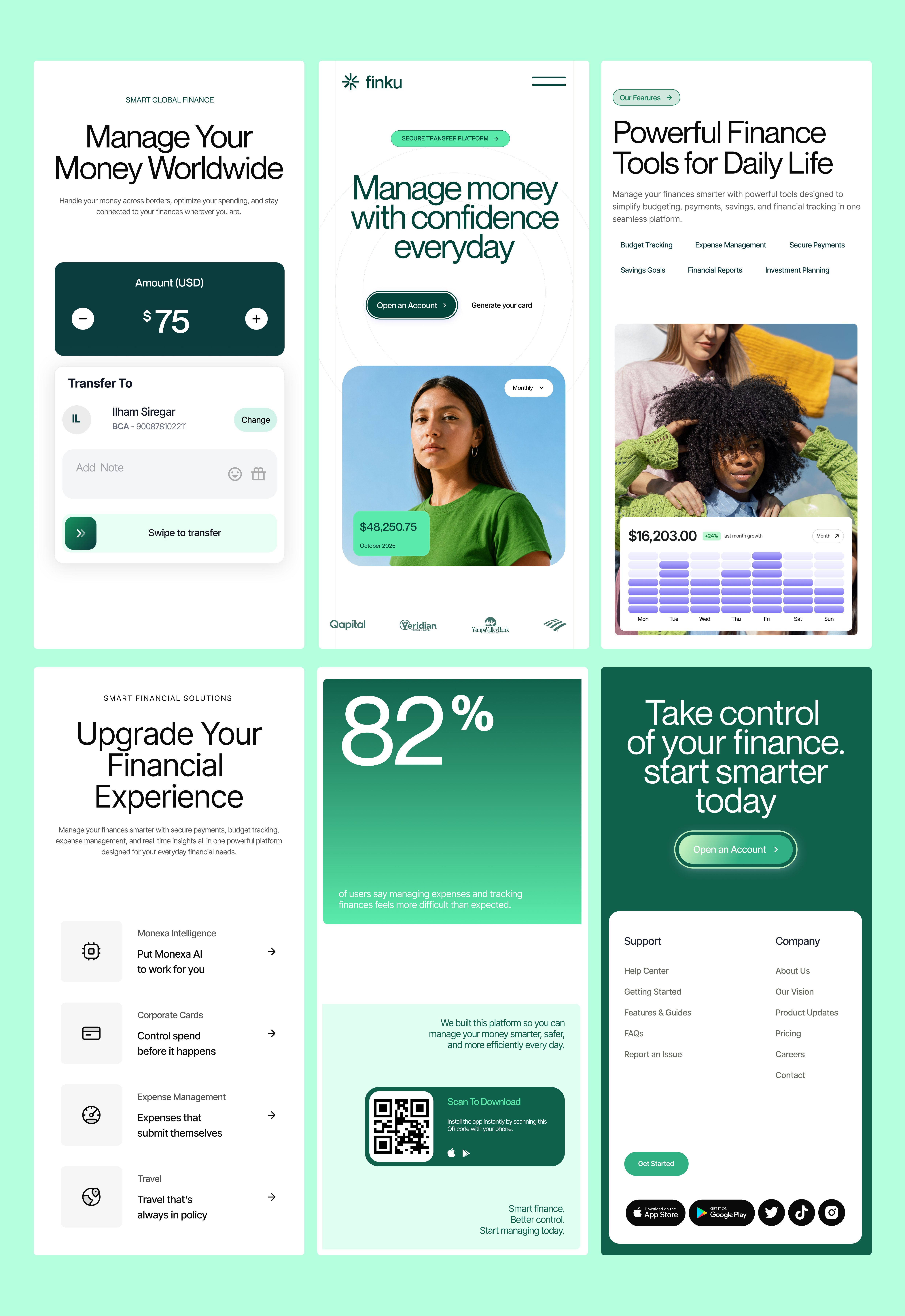 Finku — Modern Digital Finance Platform 3d animation app app design branding design figma graphic design illustration landing page logo mobile app motion graphics saas ui uiux ux web design webflow website