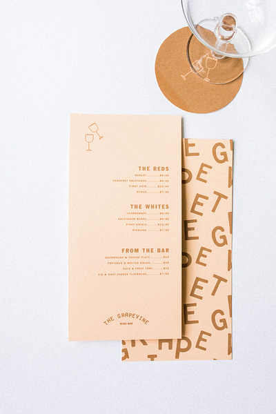 Grapevine Menu and Branding Design bar menu design branding branding and identity branding designer branding logo design clean design design illustration menu design menu print design minimalism print design restaurant branding restaurant design restaurant logo retro branding retro logo designer typography vector