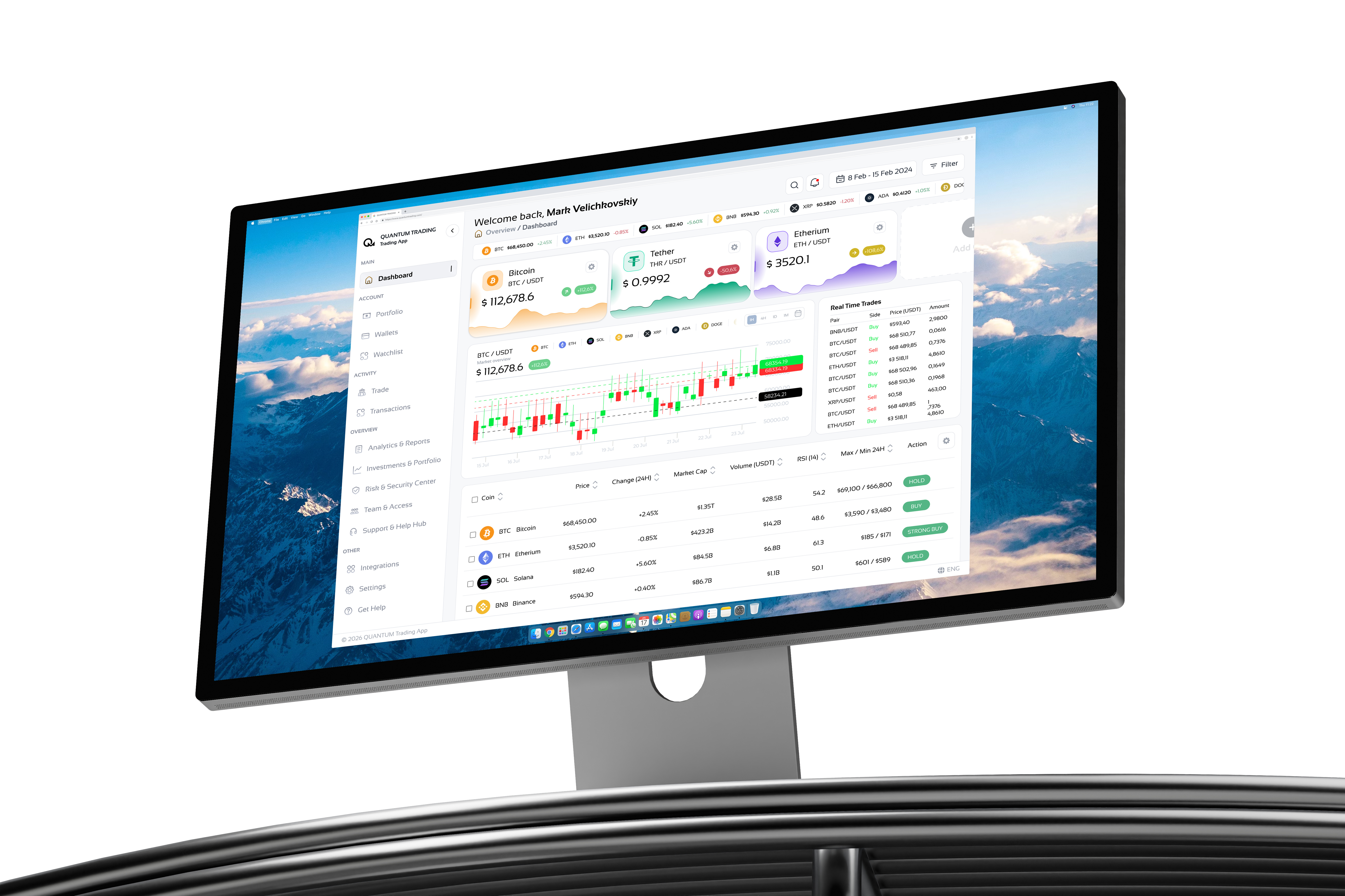 Trading Dashboard art dashboard design fintech graphic design quantum trading ui ux