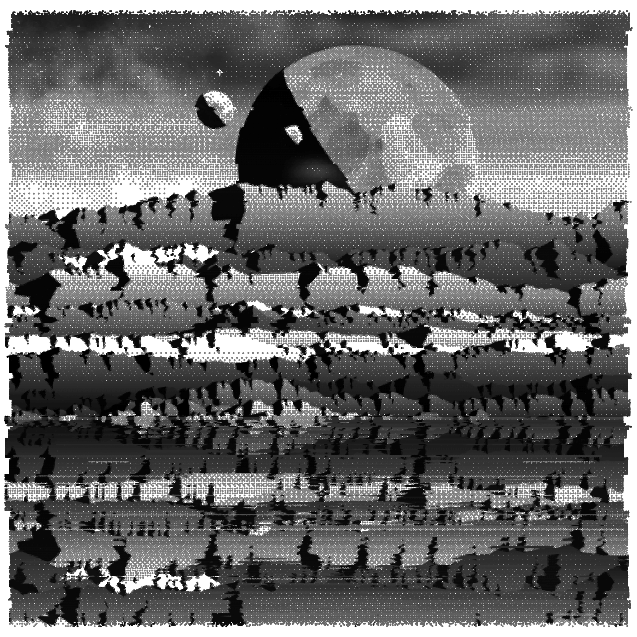 Gradient Ascent generative javascript poster sci fi space