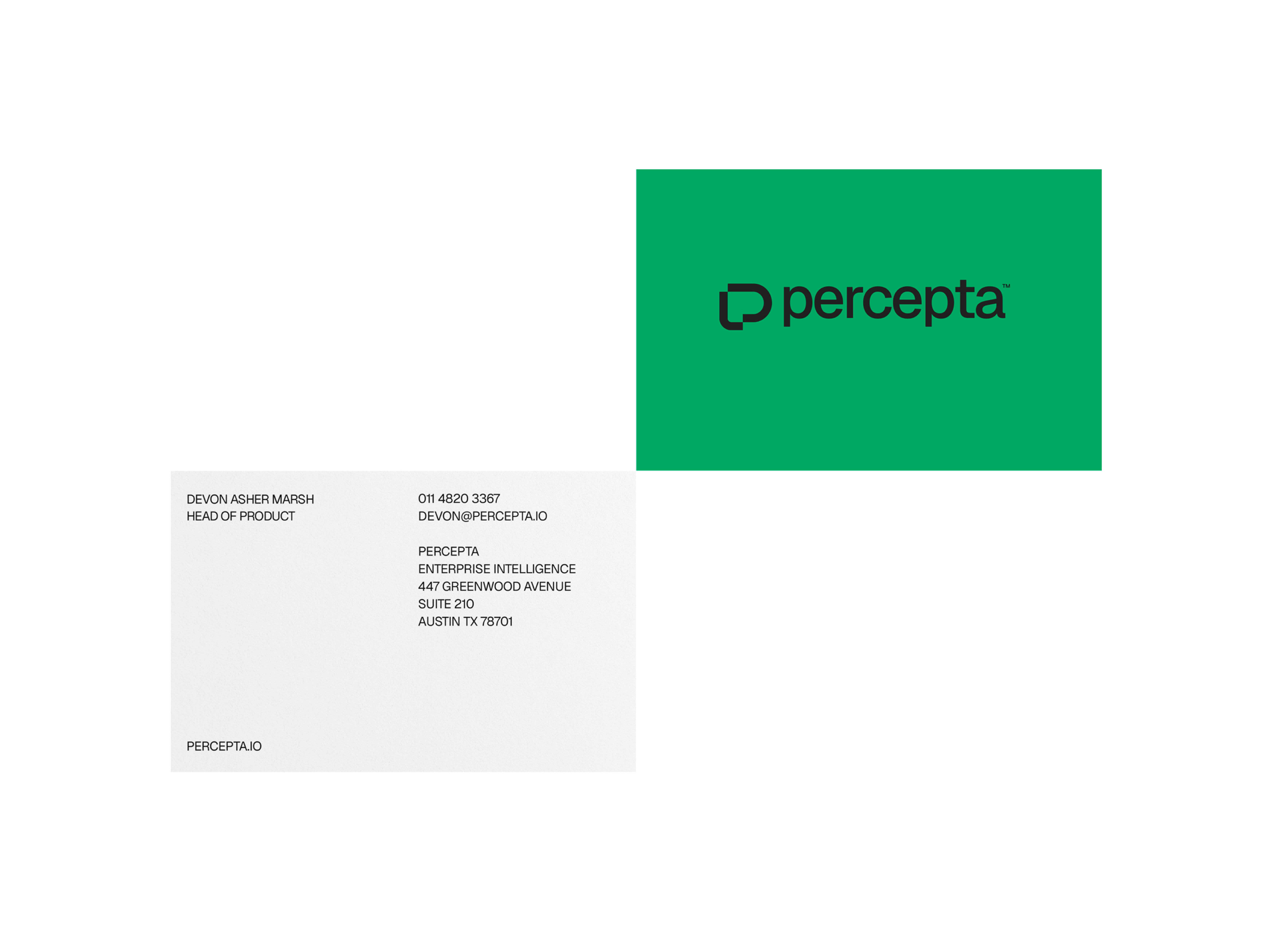 Percepta — Business Card Design brand application brand collateral brand identity branding business card business card design business stationery corporate branding corporate identity graphic design identity design logo application minimalist business card modern branding modern business card print design professional stationery stationery design typography visual identity