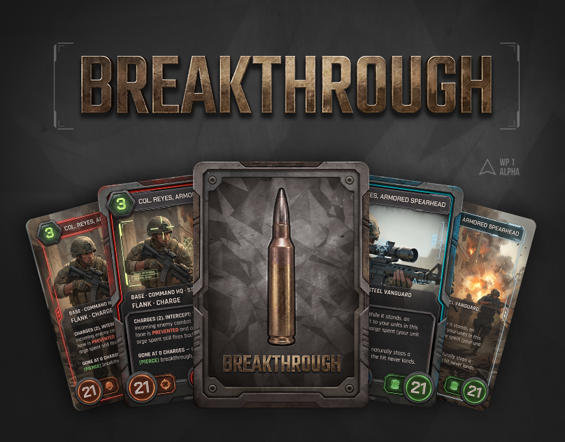 Breakthrough - Military TCG Card Game Design ⚔️ board game card back card design card frame card game card template ccg digital art faction game assets game design game ui hud icon set military shooter tactical tcg trading card game ui design