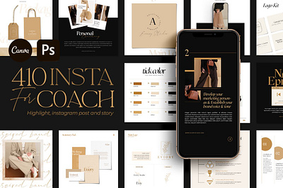 Branding Coach Instagram CANVA PS social media template