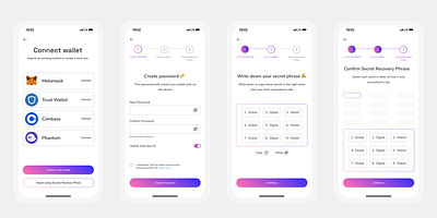 NFT wallet UI - Connect wallet blockchain design nft ui web3