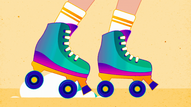 They See Me Rollin' 2d animation colorful cute hobby retro roller skate rollerskating skate skating