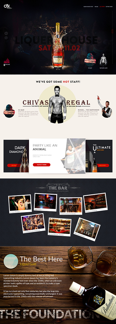 Concept Product Design alcohol bar bottle concept dark design life night party product theme ui website whiskey