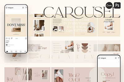 Instagram Carousel Kit CANVA PS online sale