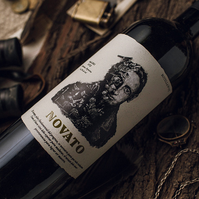 Novato branding design graphic design illustration label design logo wine wine label design