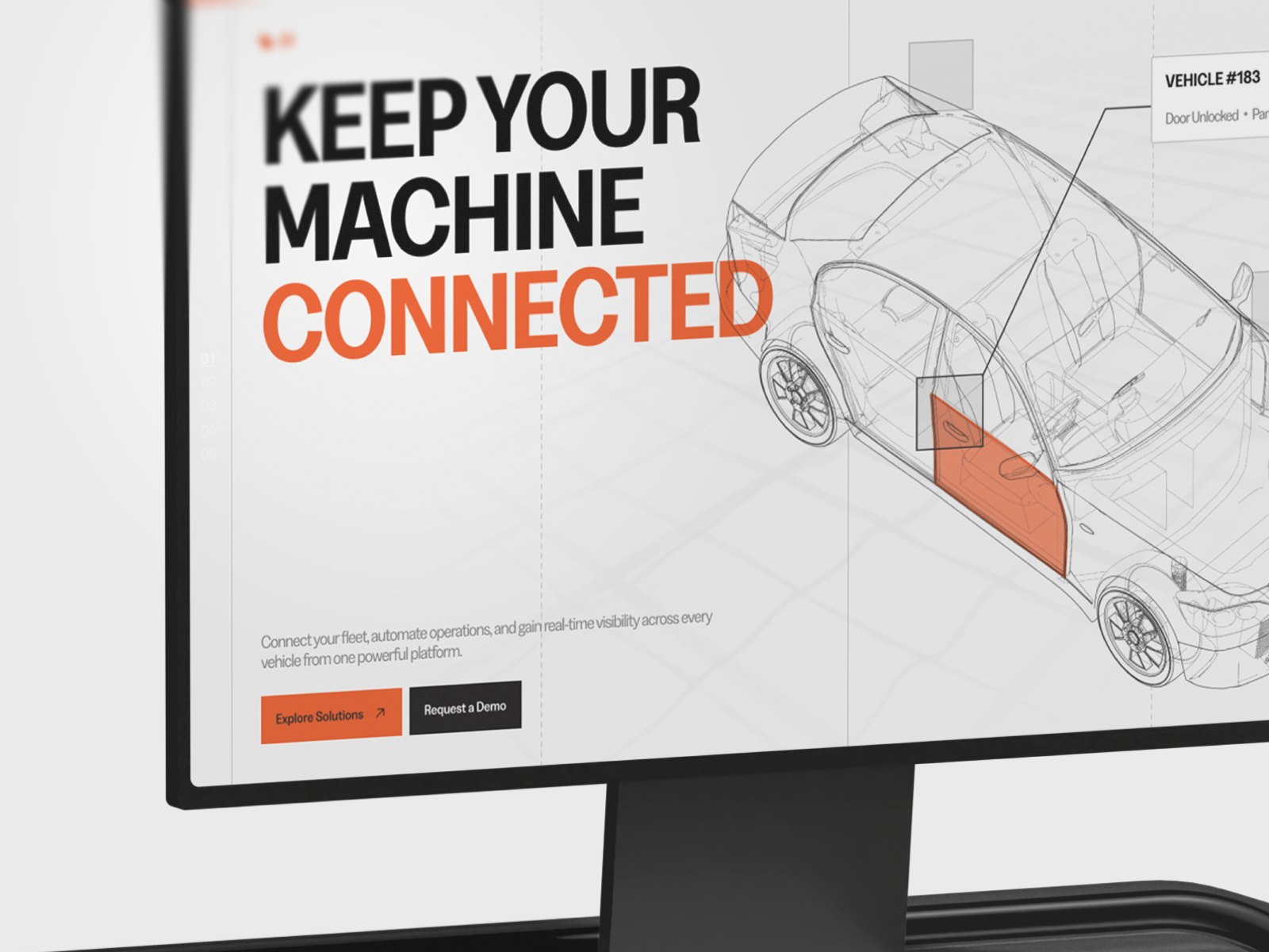 Fleet Management Website automotive electric vehicles ev fleet fleet management fleet tracking industrial landing page mobility tracking transportation ui uix vehicle management web design website design