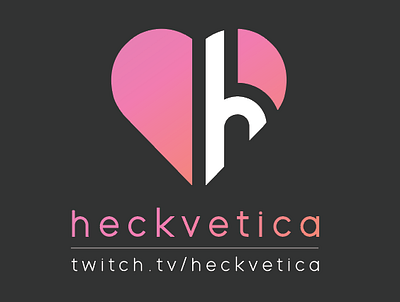 Heckvetica logo art brand branding design heart illustration logo minimal simple ui vector