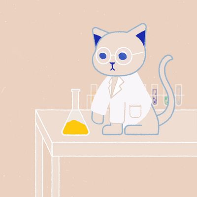 Mewton 2d animation cat cute gravity newton playful scientist