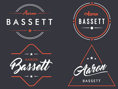 Aaron Bassett logo set art brand branding design illustration logo minimal simple ui vector