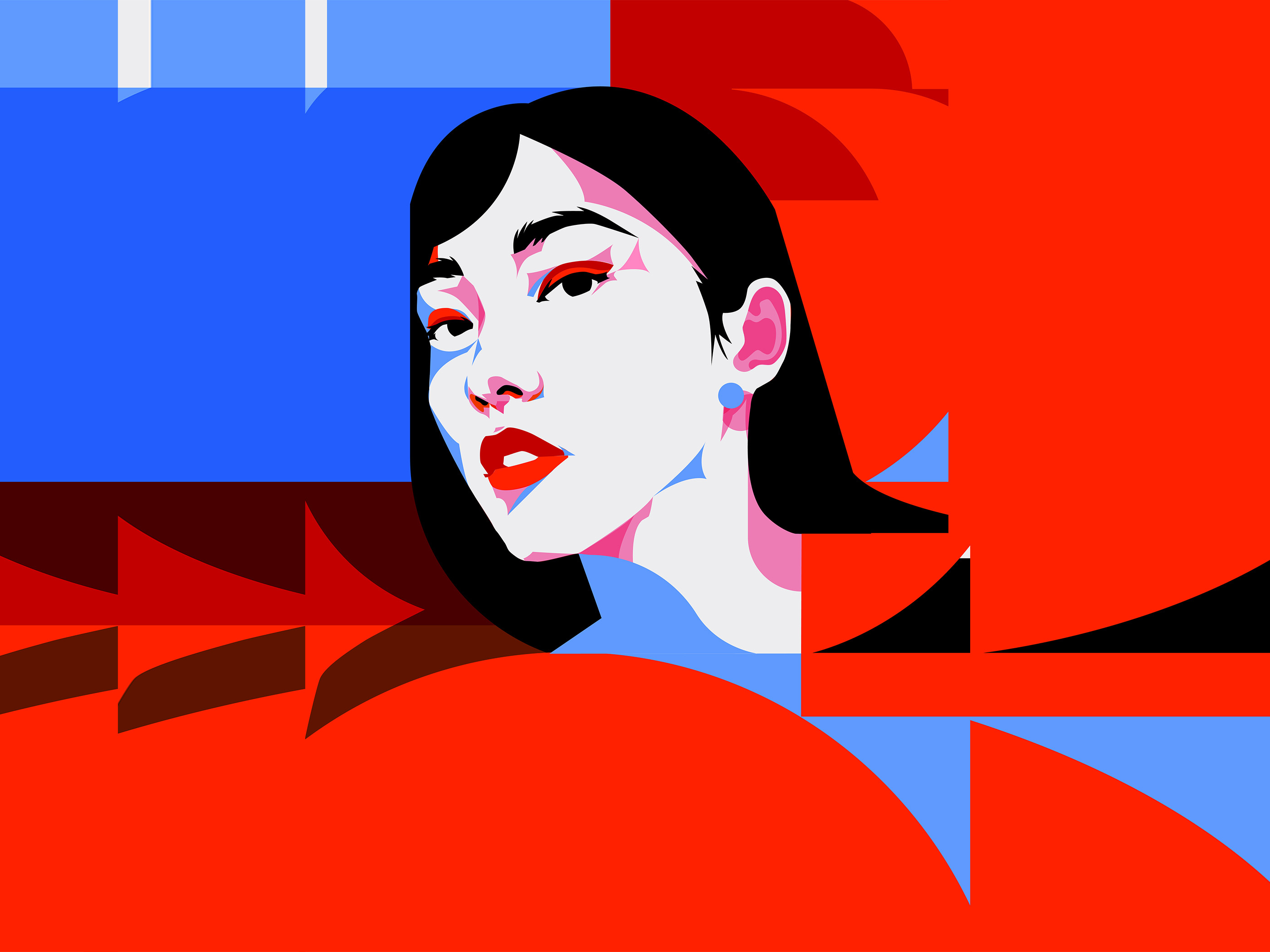 2743 of Beauty abstract art direction beauty branding composition cover cover illustration design editorial editorial illustration illustration magazine make up minimal portrait illustration visual development visual identity woman illustration