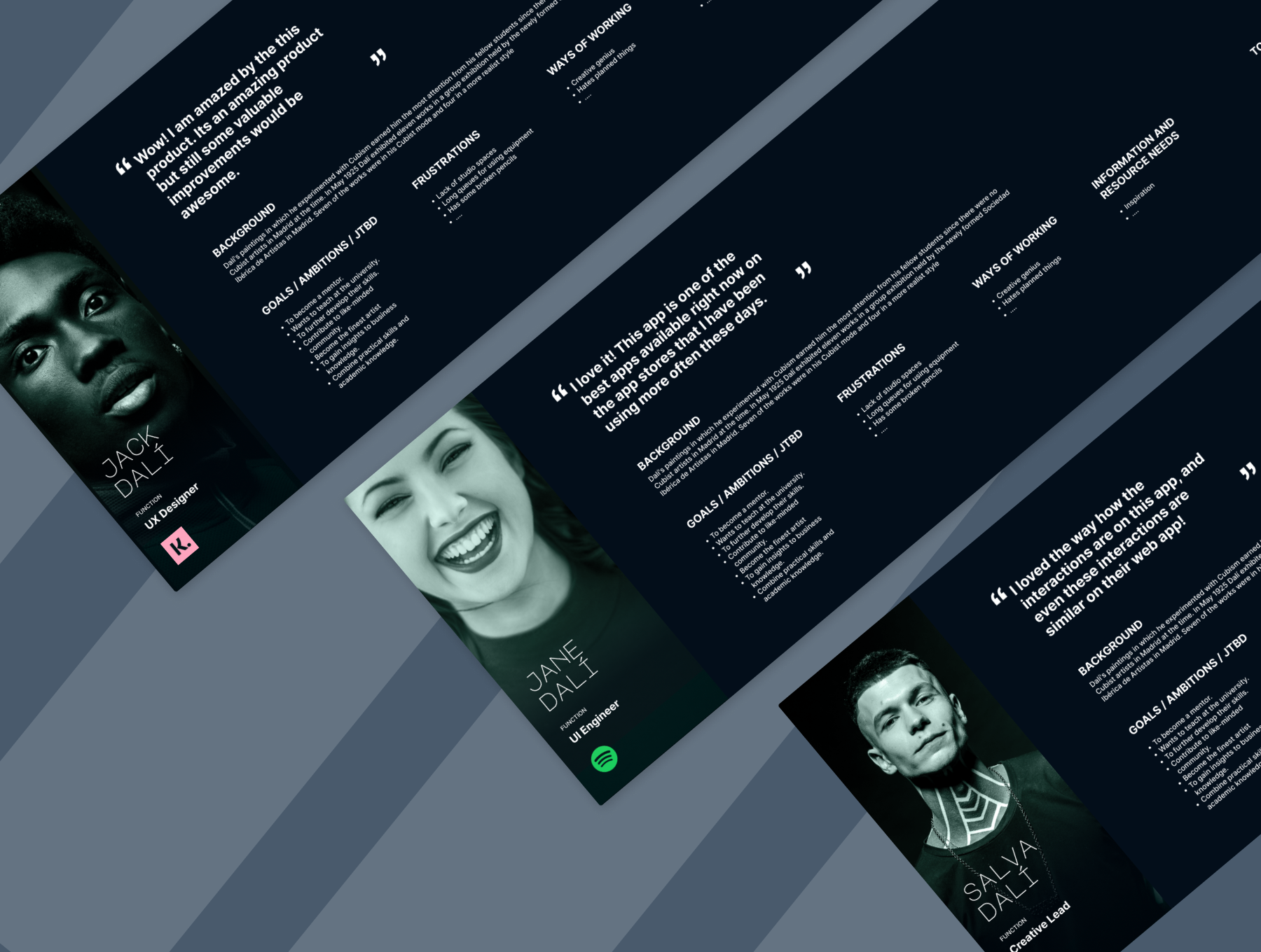 User Personas for Web & Mobile Apps - UI/UX Design - Figma adobe illustrator adobe xd app design dashboard design figma freelance journey mapping mobile app remote sitemaps ui upwork user flows user journey user persona user stories ux web app web design