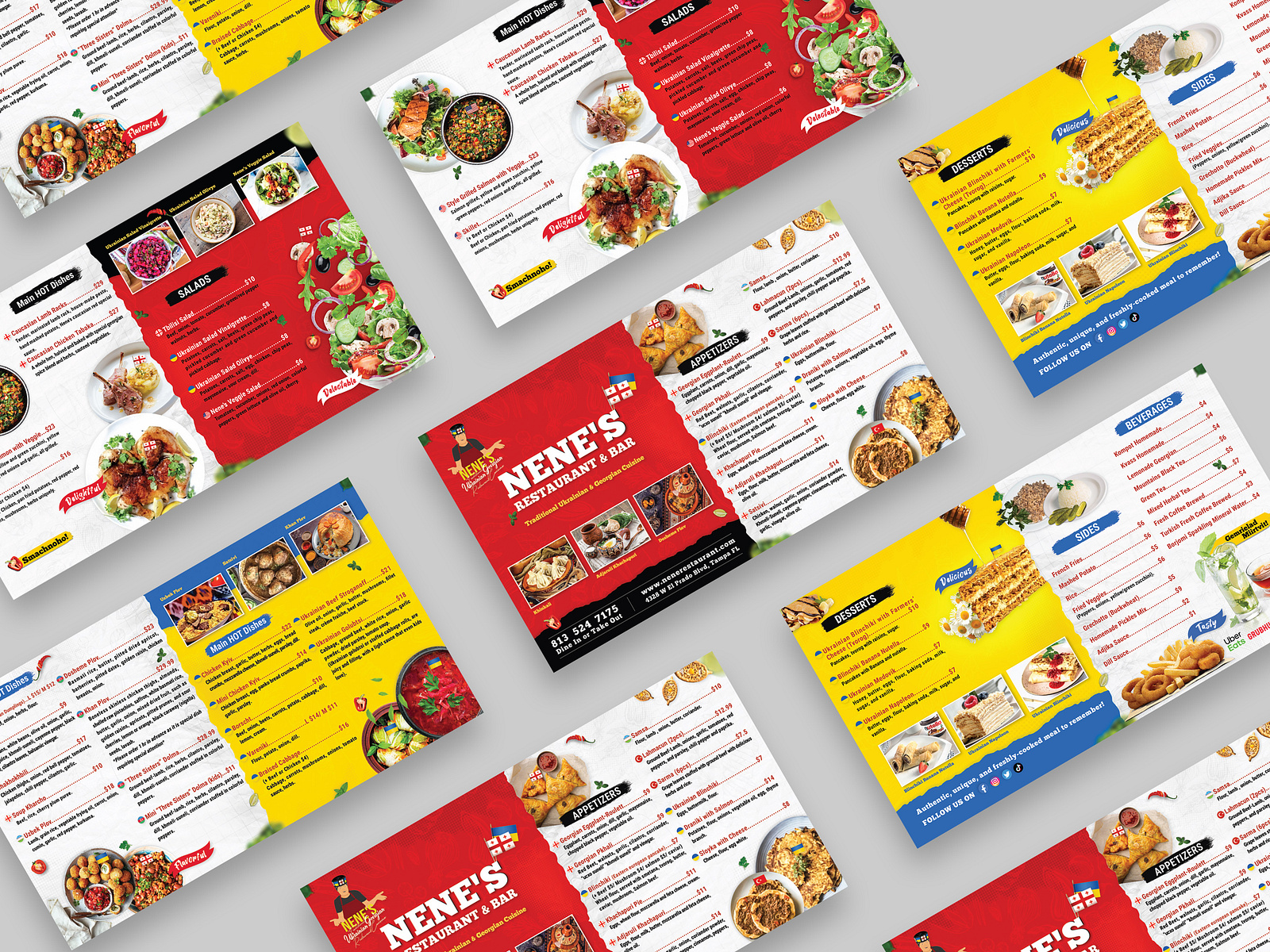 Nene's Restaurant & Bar Food Menu by Elahe Abed on Dribbble