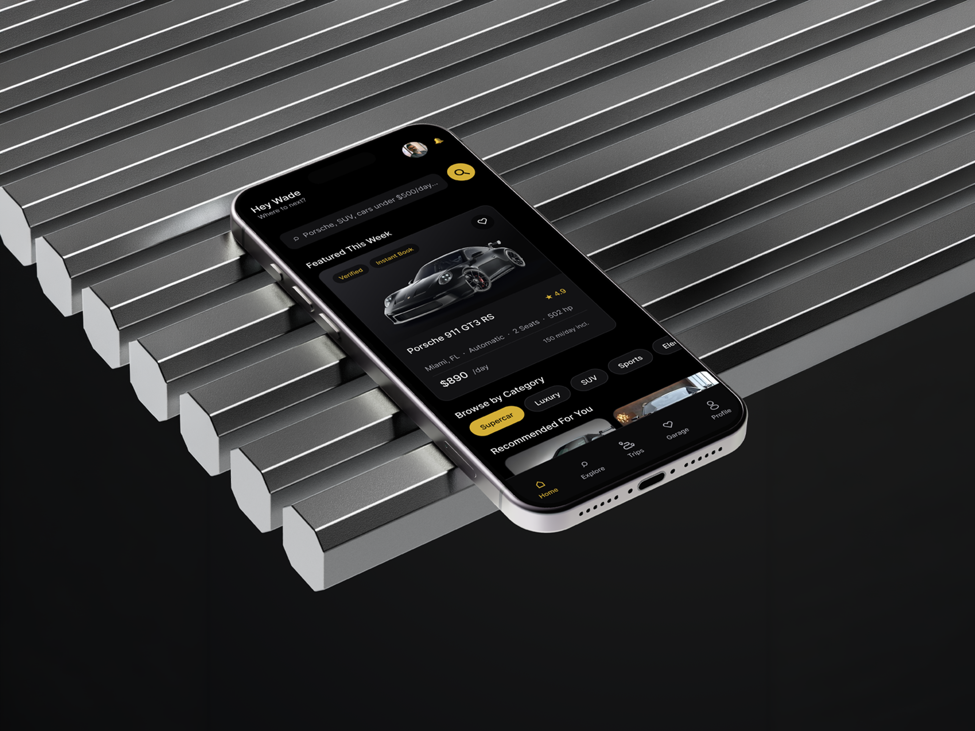LuxAuto - Luxury Car Rental Mobile App UI Design automotive app design car booking app design car rental ux design dark mobile ui design dark ui mobile design exotic car rental ui figma mobile ui luxury automotive ui luxury car rental app ui luxury mobile app ui mobile app ui design mobile booking flow ui modern mobile app ui premium app ui design ui design agency ui ux design 2026 vehicle rental app ux