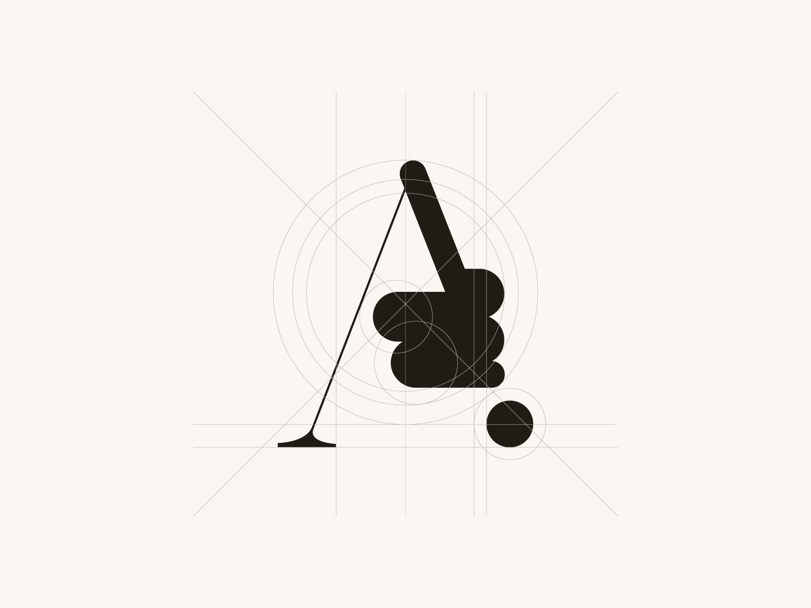 Monogram A Logo Construction artdirection branddesign brandidentity branding brandmarks designprocess geometricdesign geometry graphicdesign identitydesign logoconstruction logodesign logomark minimaldesign minimalism monogram monogramdesign monogramlogo symbolmark visualidentity