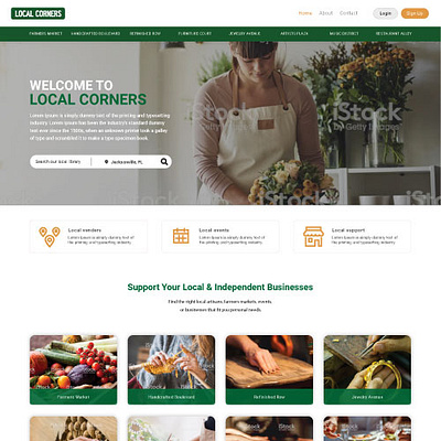 Local Corners - Web App app design illustration ui ux web design