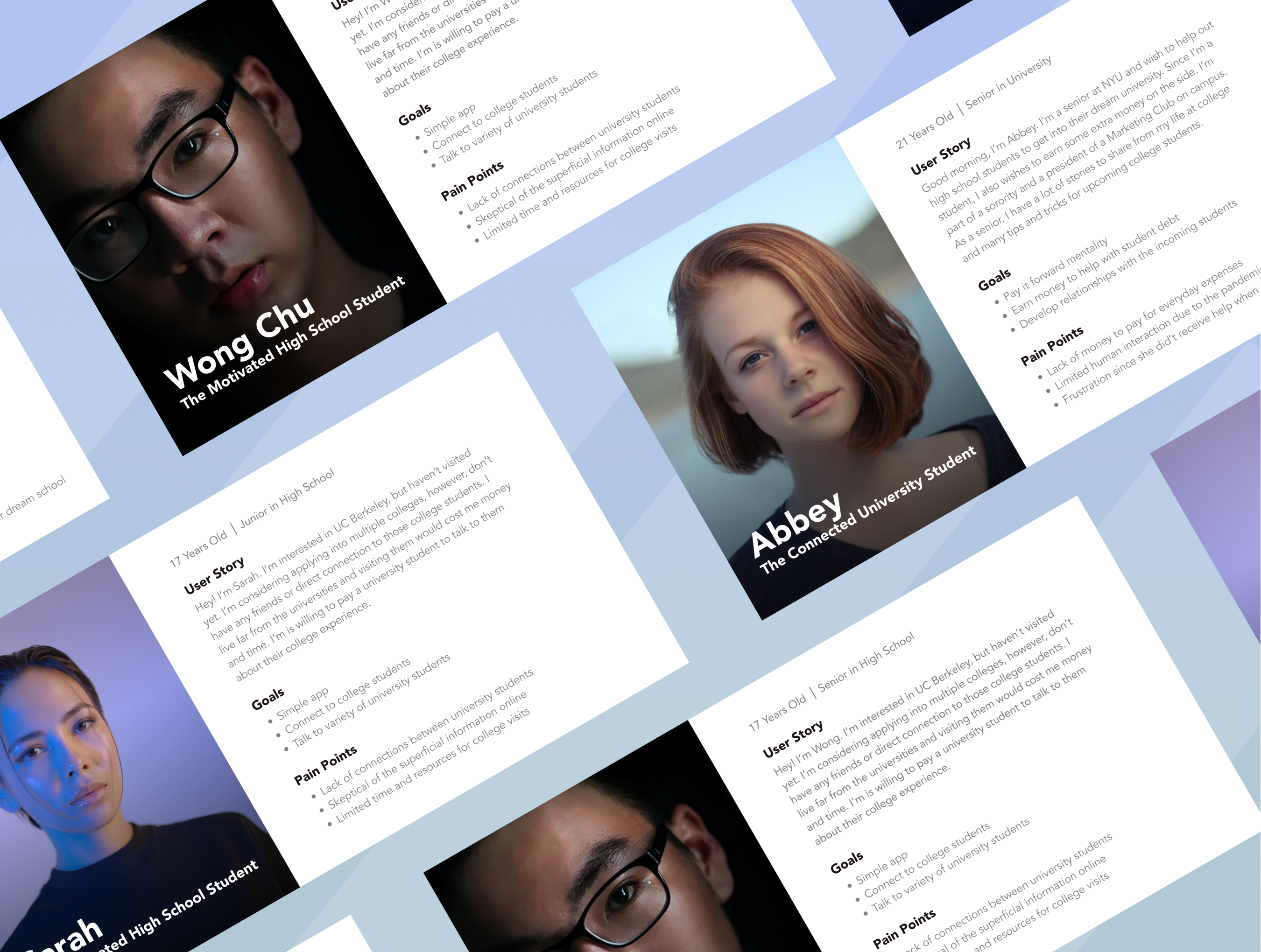 User Personas for Web & Mobile Apps - UI/UX Design - Figma app design dashboard design figma freelance journey mapping mobile app product design remote sitemaps ui upwork user flows user journey user persona user stories ux ux research web app web design