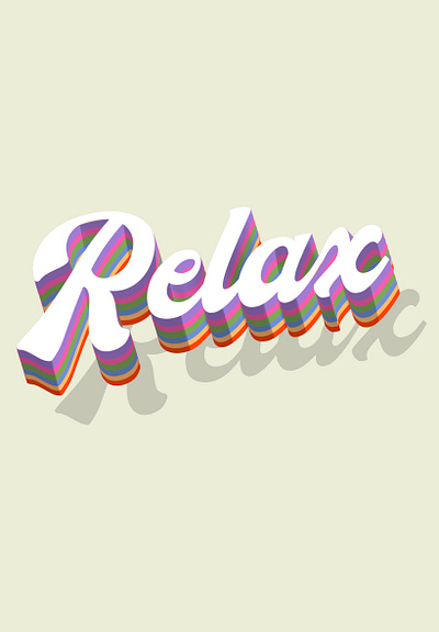 Just relax design graphic design illustration procreate typography vector